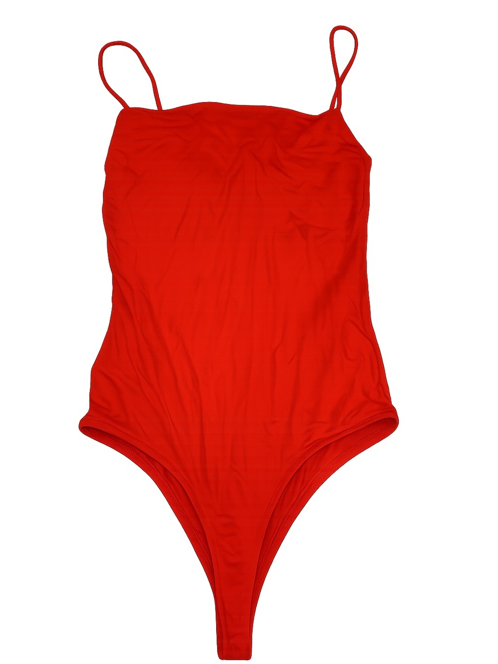 Zara women’s deep orange Spaghetti-Strap Bodysuit